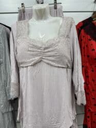 стильные пижамы: Женские пижамные комплекты с кружевом - Двухпредметный набор: кофта с — 6