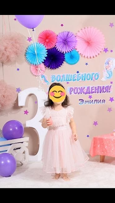 платя женские: Детское платье, цвет - Розовый — 2