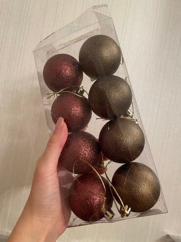 гелевые шары: Елочные игрушки на заснеженную елку. Три размера. Диаметр от 6 до 10 — 5