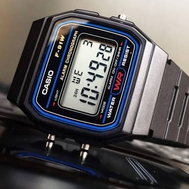 электронные часы на руку: Легендарная модель F-91 Оригинал ! ___ Функции : секундомер — 4