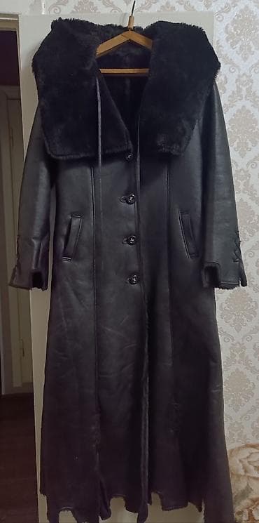 second hend: Искусственная дублёнка, в пол", шикарный капюшон, состояние — 2