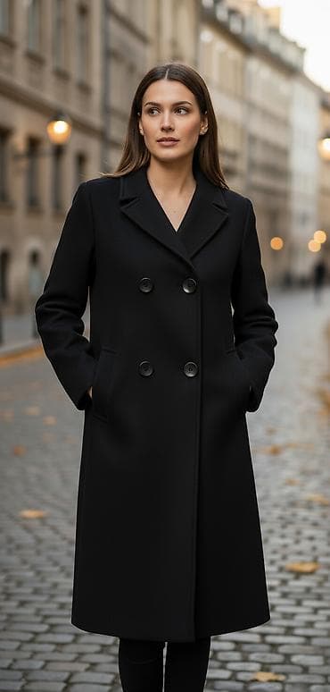 max mara: Пальто, Классика, Длинная модель, Двубортная модель, XL — 6