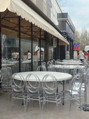 Аренда столов, стульев, чехлов, скатерти, посуда. Писать на WhatsApp