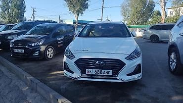 sonata: Hyundai Sonata, седан, белый цвет, номер 04 KG 688 ANF. Кузов и — 2