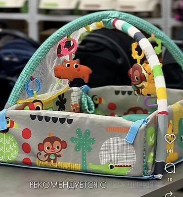 Игровые манежи: Развивающий коврик с дугами и сухим бассейном Activity Gym & Ball — 2