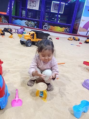 3д пазлы: Игровая зона с песочницей в помещении - Большая песочница с мелким — 3