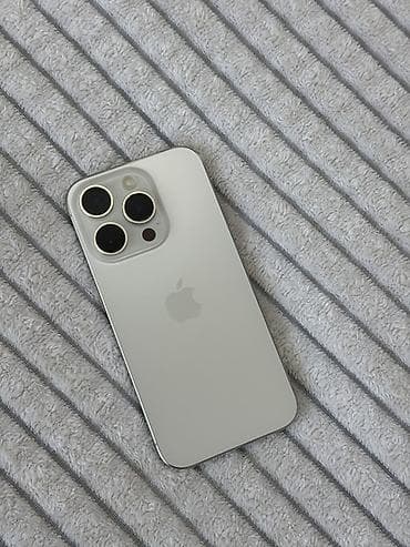 IPhone 15 Pro, Б/у, 256 ГБ, Natural Titanium, Коробка, 87 %