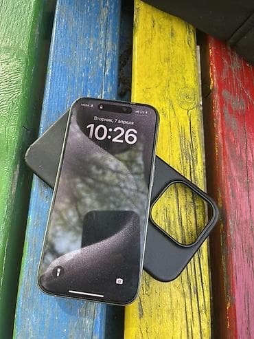 redmi 13 с: IPhone 15 Pro, Колдонулган, 128 ГБ, Күмүш, Каптама, 87 % — 1