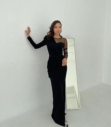 Элегантное вечернее платье в черном цвете. Брала за 5000 Одевала 2