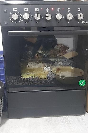 промышленный фильтр: Электрическая плита с духовкой, черная - Варочная поверхность: 4 — 2