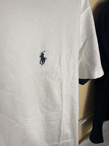 вареный хлопок: Мужская футболка, M, L, XL, Polo Ralph Lauren, Новый, цвет - Белый, Самовывоз, Платная доставка — 2