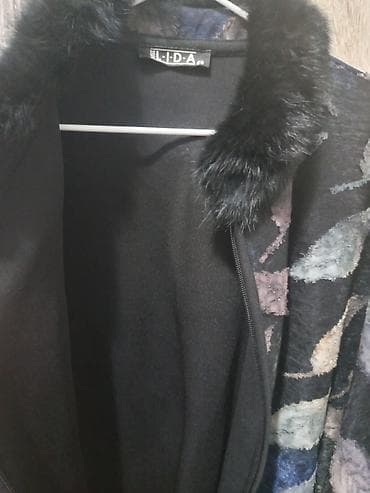 Пончо: Пончо, Классика, Осень-весна, Мех, С меховой отделкой — 4