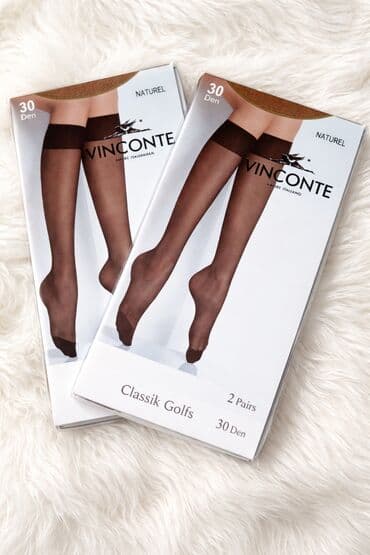 Джинсы: Женские гольфы VINCONTE, 30 den. - Формат: 2 пары в упаковке - — 1