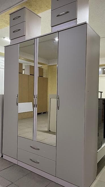 Уктоочу бөлмө гарнитуру, Жаңы, Эки кишилик керебет, Шкаф, Комод, МДФ, Акысыз жеткирүү