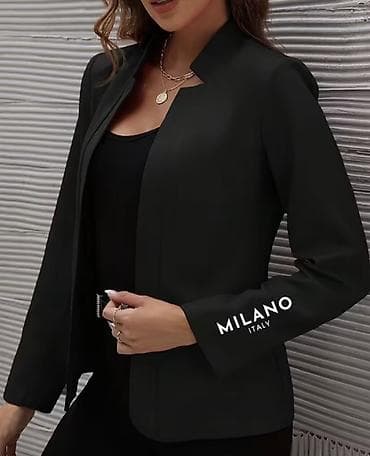 жакет: Женский классический черный блейзер MILANO (Italy) - Прямой крой без — 2