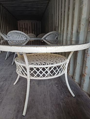 журнальный столики: Комплект садовой мебели, Стол, Ротанг — 2