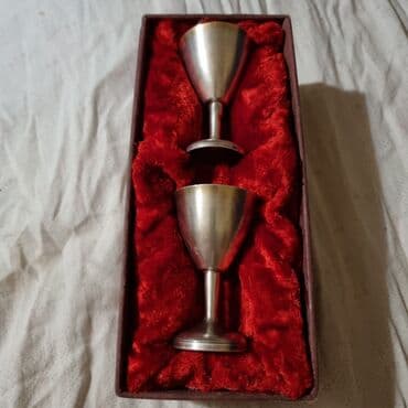 ложки мельхиоровые: Рюмки ссср. 2 шт .Мельхиоровые покрытые серебромвнутри — 2