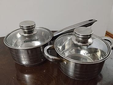 Продаю набор посуды HausRoland из нержавеющей стали по 1,5 литра. 1200 — 1