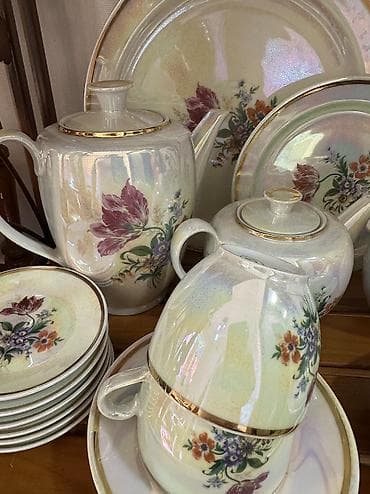 Посуда: Новый чайно-кофейный сервиз «Мейсенский букет» производства ГДР — 7