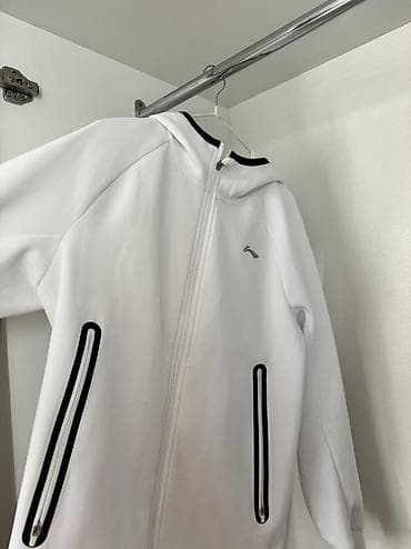 Заголовок: Белая кофта на молнии, размер L, почти новая Описание