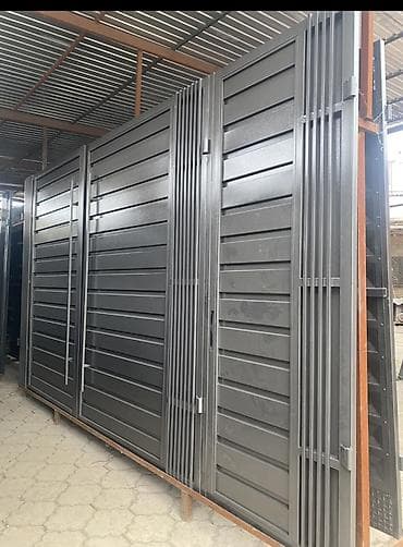 Распашные ворота: Металлические ворота и калитки из профиля - Материал: стальной каркас — 9