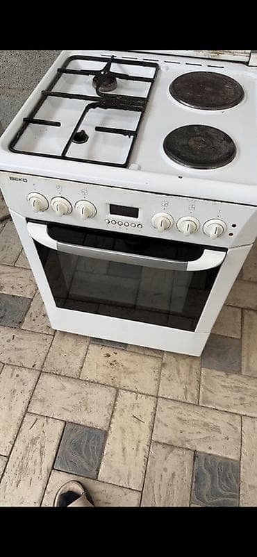 Комбинированная плита, Beko, Б/у, Напольная, Механическая, Полная оплата — 1