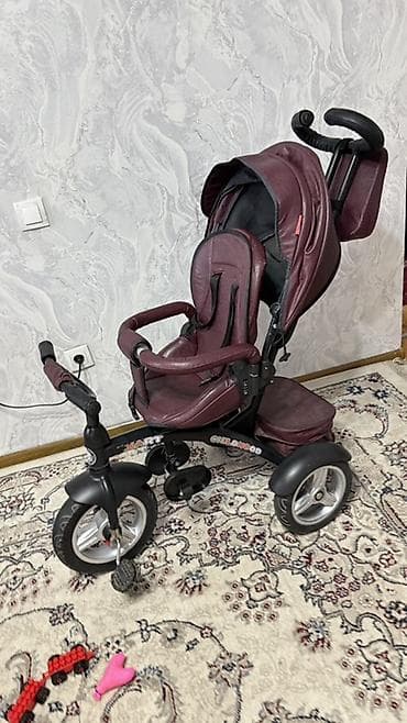 2 3 года: Детский трехколесный велосипед‑коляска с родительской ручкой - Цвет — 5