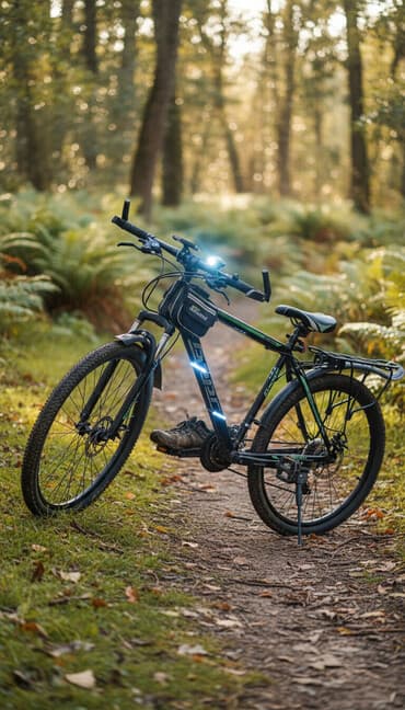 профессиональные музыкальные инструменты: Горный/гибридный велосипед с комплектом освещения Особенности: - — 3