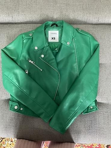 Женская одежда: Кожаная куртка, Косуха, Экокожа, Укороченная модель, XS — 2