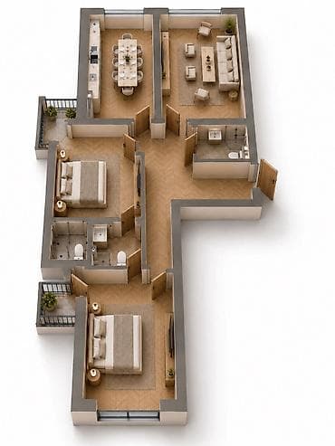 sky park: HOUSTON TOWER — премиум‑класс Продается 3 ком. квартира Локация: - — 1