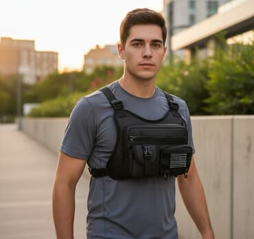 сумка для скрытого ношения оружия: Нагрудная сумка‑жилет (chest rig) для повседневного ношения и — 1
