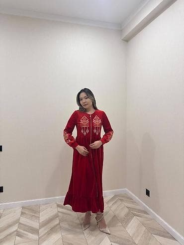 massimo morardi: Каралевский бамбук платье с вышивкой - Материал: каралевский бамбук — 3