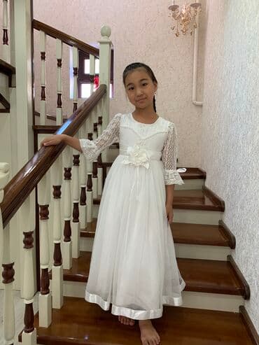 Детское платье, цвет - Белый, Новый