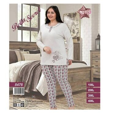 белая ночная сорочка: Стильная пижама Ткань Х!/Б Бренд # bellasekret Качество люкс — 1