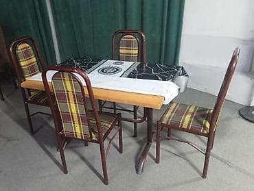 Кухонный стол и стул, цвет - Коричневый — 1
