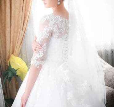 фата на девичник: Продаётся свадебное платье!! Надевалось один раз, с химчистки. Размер — 2