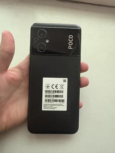 телефоны простые: Poco M5, Б/у, 128 ГБ, цвет - Черный, 2 SIM — 2