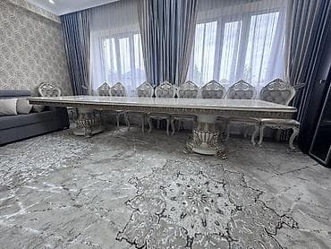 Эмерек: Конок бөлмөсү үчүн үстөл жана отургуч, түсү - Саргыч боз — 2