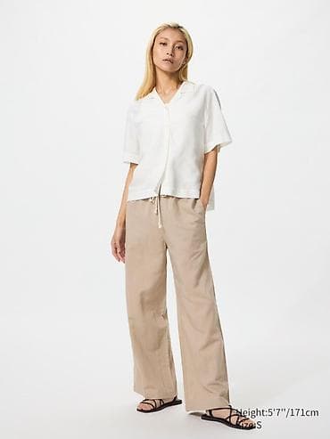 Новые Брюки женские Uniqlo лен, в бежевом цвете. Размер Хл, не
