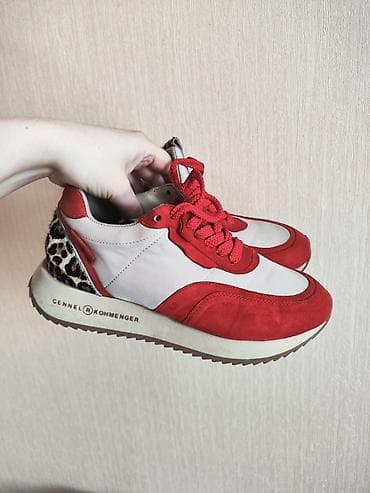 36р: Яркие кроссовки с акцентной леопардовой вставкой CENNEL KOHMENGER на — 6