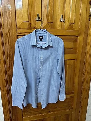 cactus jack: Мужские рубашки (2 шт.) 1) H&M Slim Fit, Easy Iron - Размер: M — 6