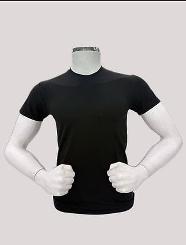 Оптом только!!!!! Базовая мужская футболка, однотонная, черного цвета