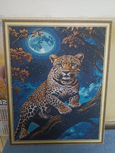 современные картины для интерьера: Картины алмазной вышивки (набор из 3 работ в рамах) 1) «Мустанги у — 2