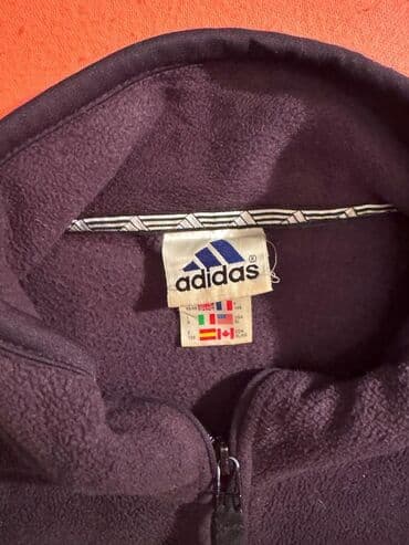 срочно продаю в связи с переездом: Виртажная флисовая куртка Adidas б/у размер : xxl(46-48) качество — 3