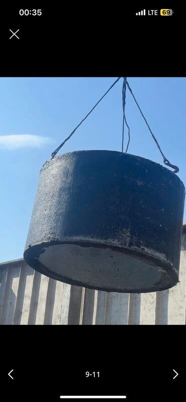 колцо бетон: Железобетонное (ЖБИ) кольцо для септика Размер: 150 x 90 x 9 см, Платная установка, В розницу — 7