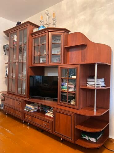 шкаф бу кухонный: Гарнитур для зала, Б/у, ДСП, Самовывоз — 1