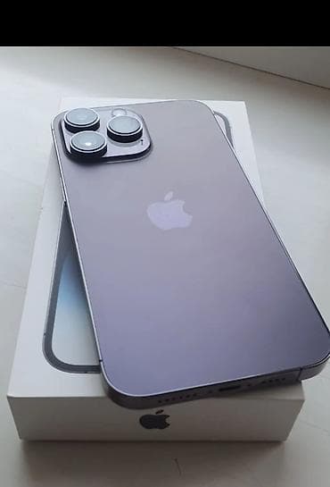 IPhone 14 Pro Max, Б/у, 256 ГБ, Deep Purple, Коробка, 80 %