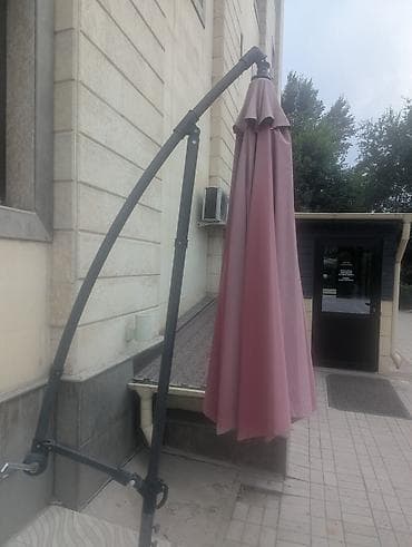 Навесной садовый зонт б/у, 1 шт на боковой опоре (козырёк-парасоля) — 1