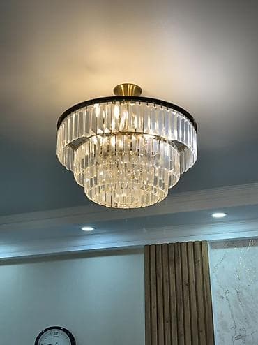 Үй жана бакча: Потолочная хрустальная люстра полупризрачного типа - Конструкция — 3