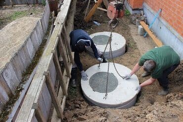 колцо бетон: Железобетонное (ЖБИ) кольцо для септика Размер: 150 x 90 x 9 см, Платная установка, В розницу — 2